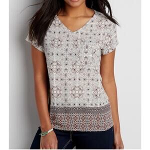 Maurices blouse with zipper back in medallion print - Size S